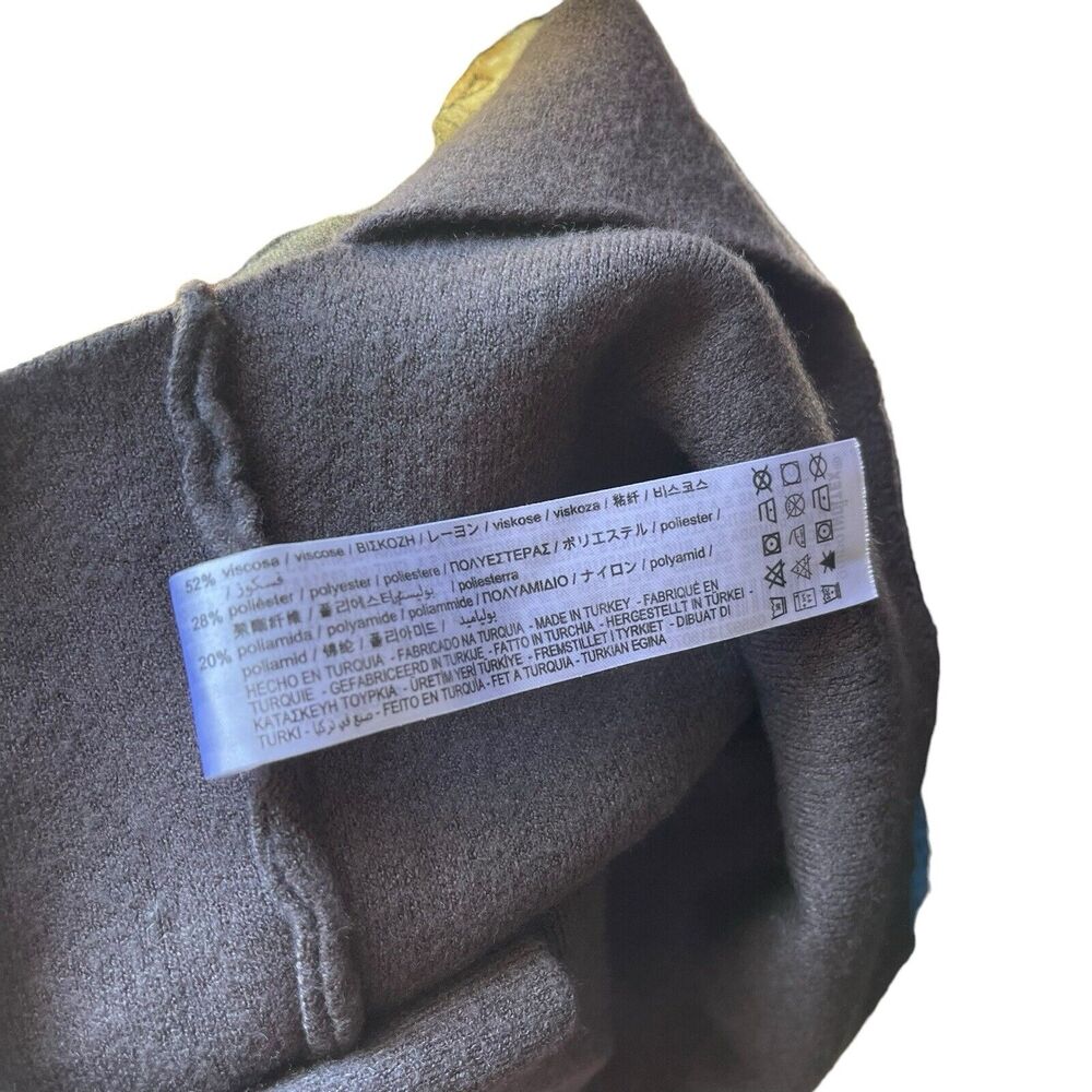 ZARA Small Knit Crop Top Dark Gray Brown Square Neckline Viscose - Picture 3 of 6